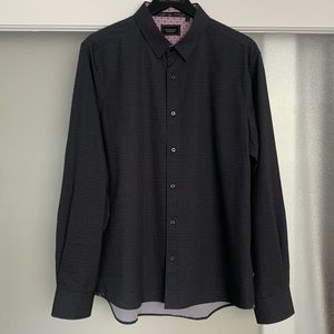 7 Diamonds Mens Four Way Stretch Woven Button Up Shirt - Large, Santiago color